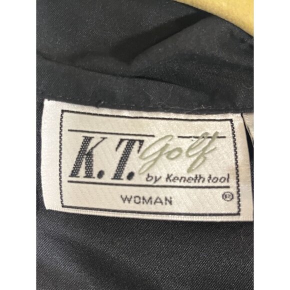 Retro Golf Embroidery Jacket 1X Black Preppy Resort Old Money Classic Chic 80s - Picture 2 of 13